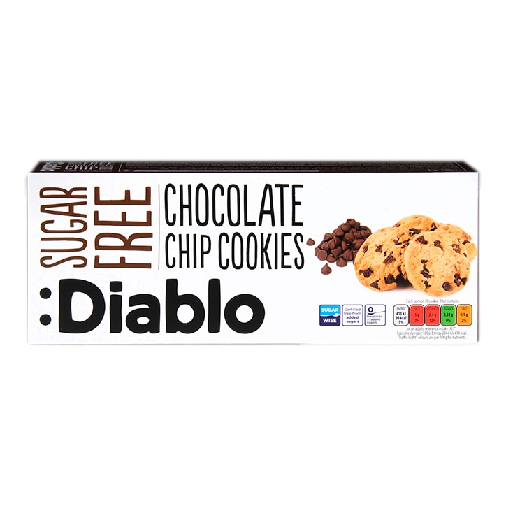 Diablo Sugar Free Chocolate  Chip Cookies 130g